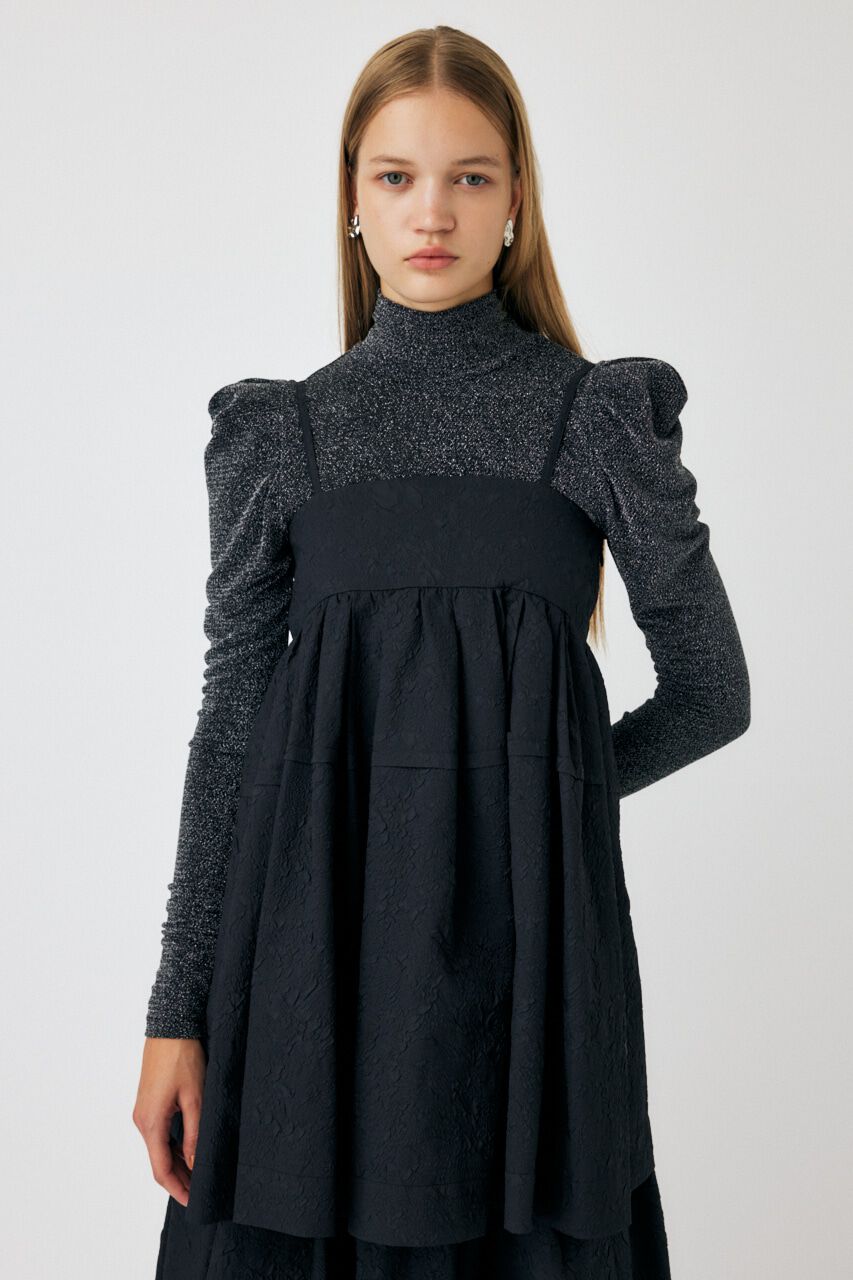 MOUSSY「CAMI PUFFED MINI ドレス」|ワンピース|BLK