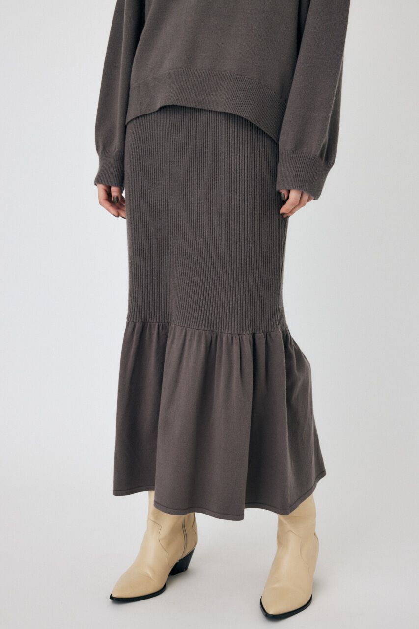 MOUSSY「SWITCHING RIB KNIT スカート」|スカート|