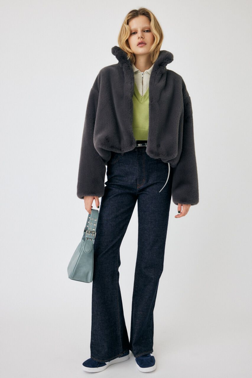 MOUSSY「LAYERED HALF ZIP セーター」|ニット・セーター|