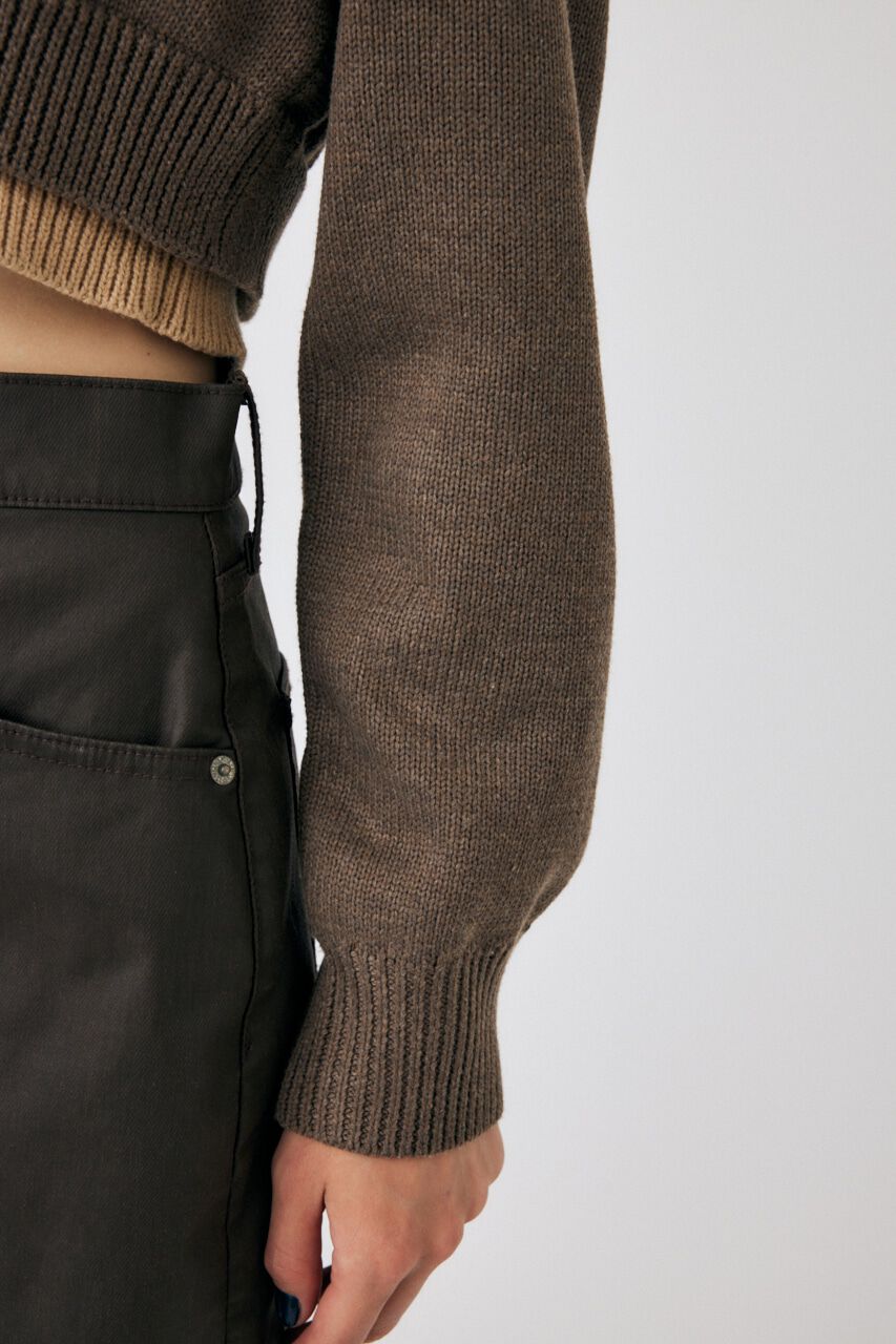 MOUSSY「LAYERED HALF ZIP セーター」|ニット・セーター|