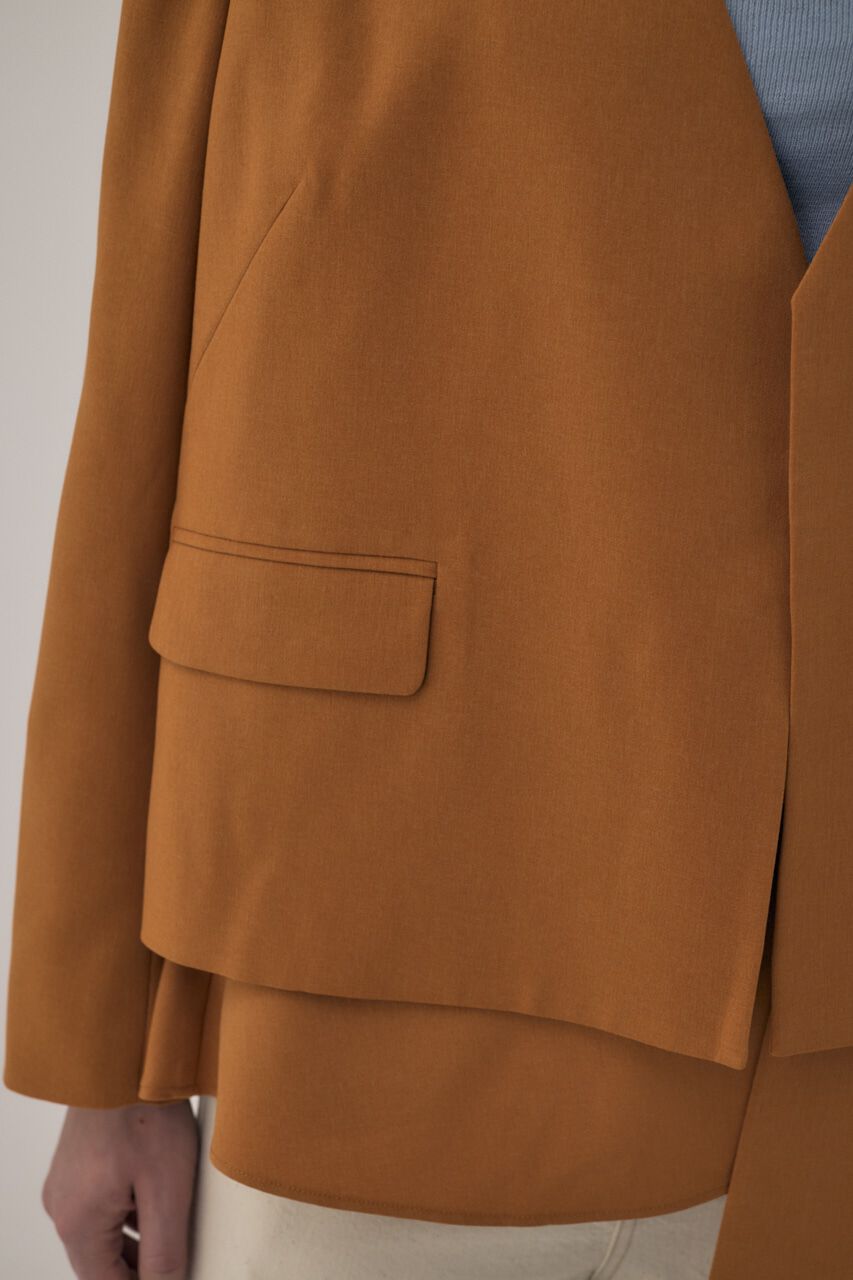 MOUSSY「リサイクルポリエステル使用ノーカラージャケット＆ペプラムベルトSET」|その他|