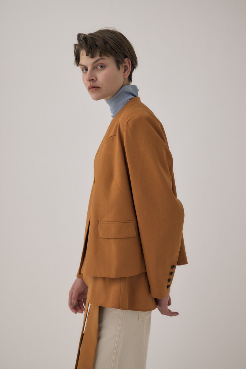 MOUSSY「リサイクルポリエステル使用ノーカラージャケット＆ペプラムベルトSET」|その他|