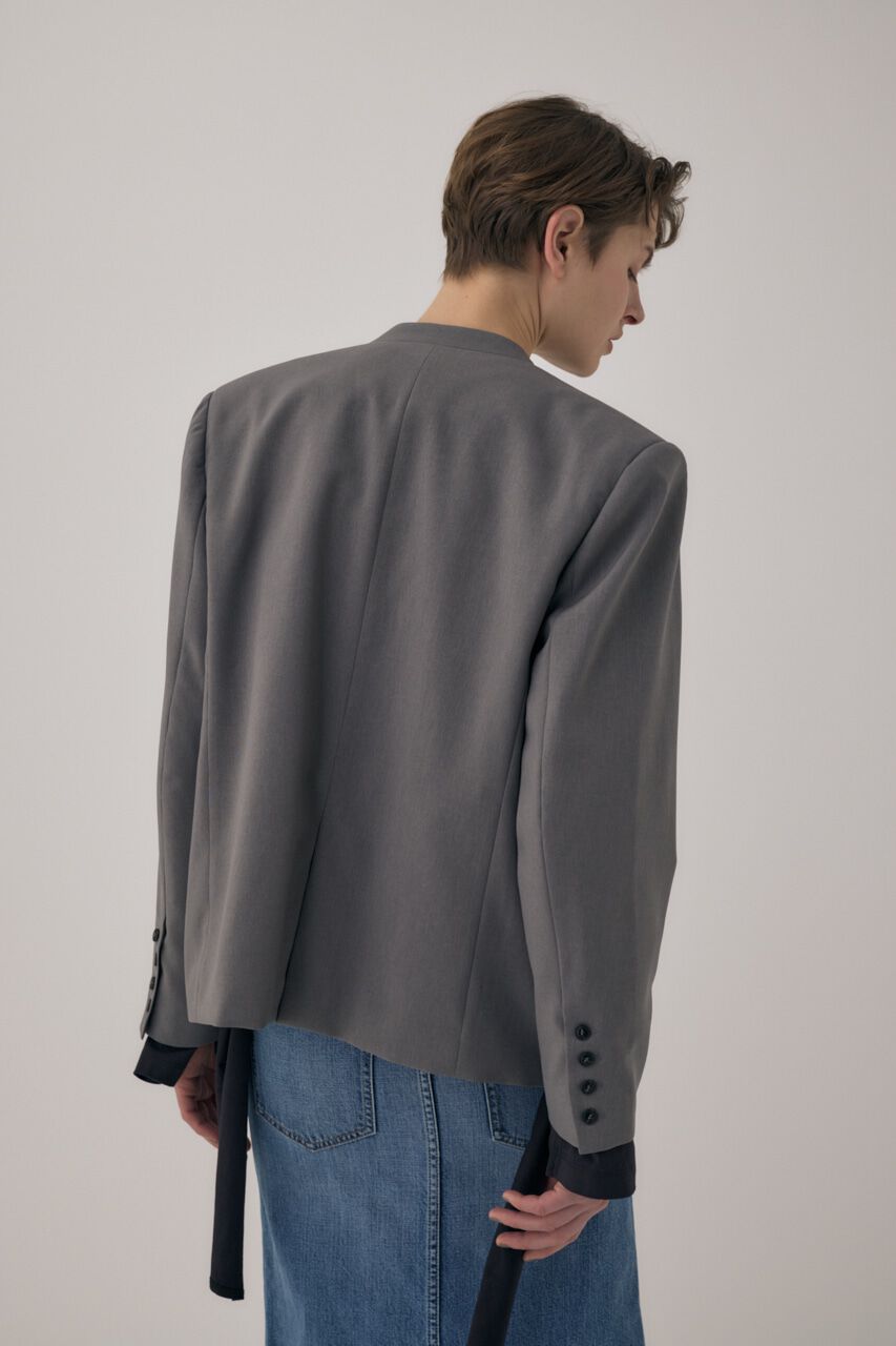 MOUSSY「リサイクルポリエステル使用ノーカラージャケット＆ペプラムベルトSET」|その他|