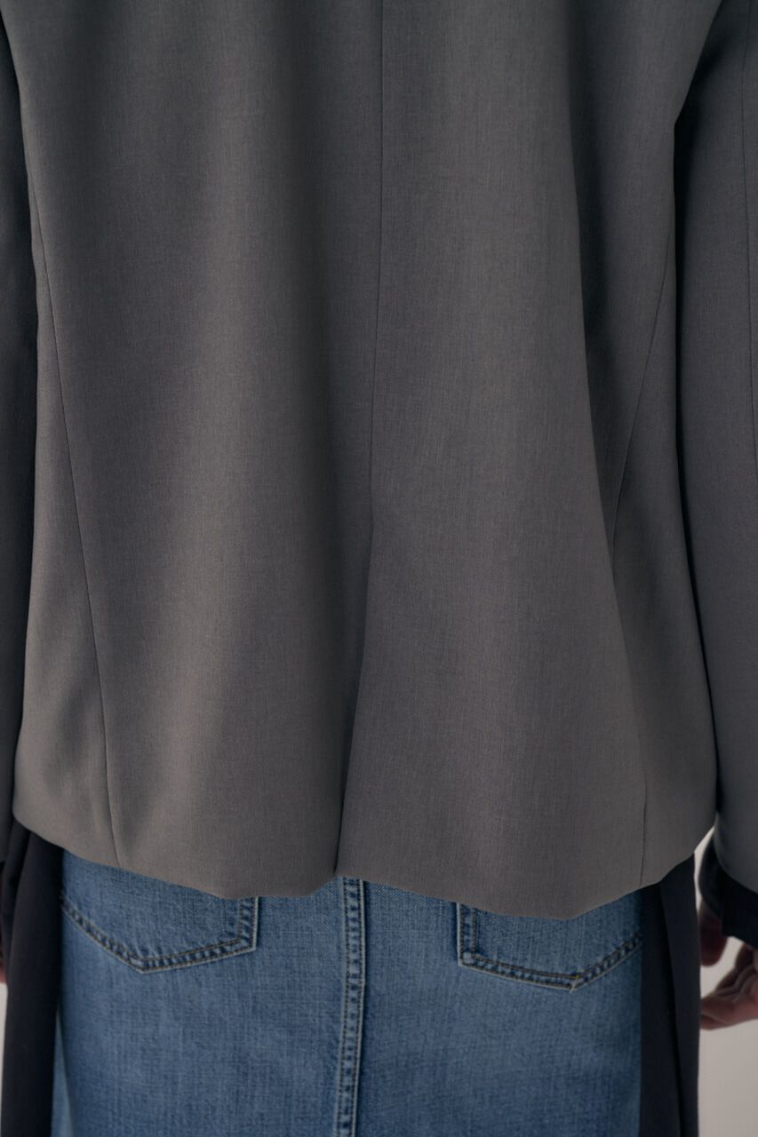 MOUSSY「リサイクルポリエステル使用ノーカラージャケット＆ペプラムベルトSET」|その他|