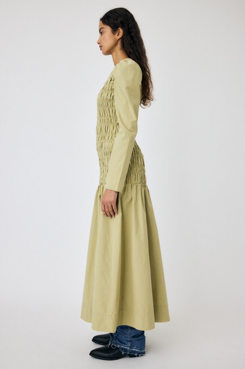 MOUSSY「SHIRRING GATHER ドレス」|ワンピース|