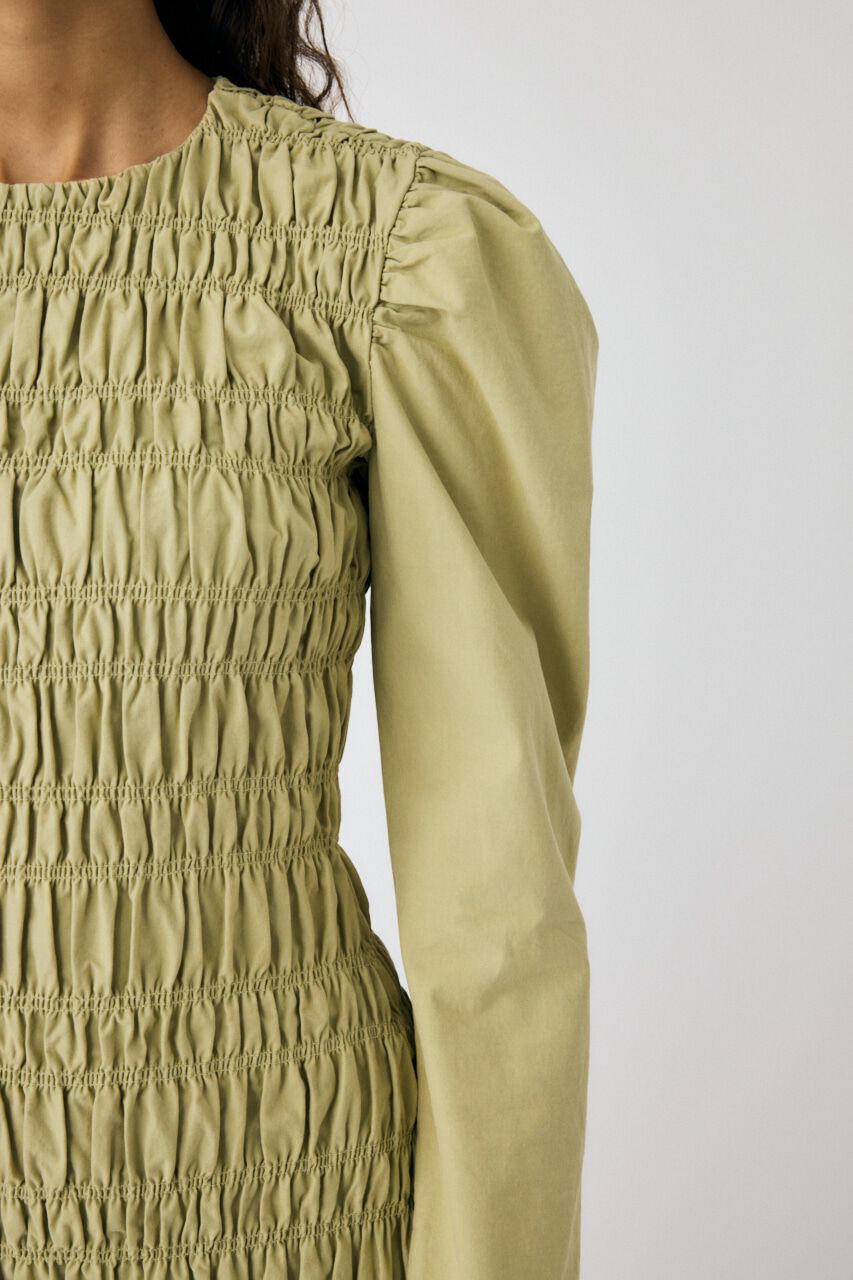 MOUSSY「SHIRRING GATHER ドレス」|ワンピース|