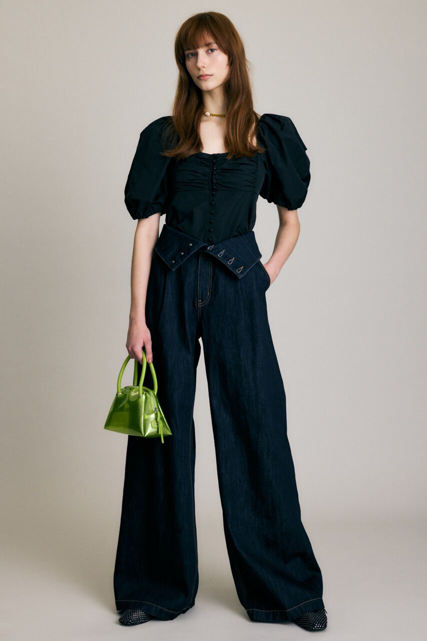 MOUSSY「CORSET DESIGN BAGGY」|デニム|