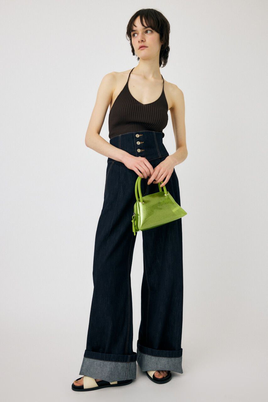 MOUSSY「CORSET DESIGN BAGGY」|デニム|