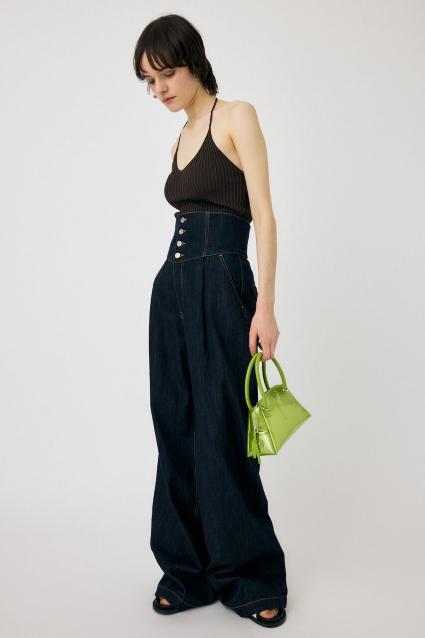 MOUSSY「CORSET DESIGN BAGGY」|デニム|