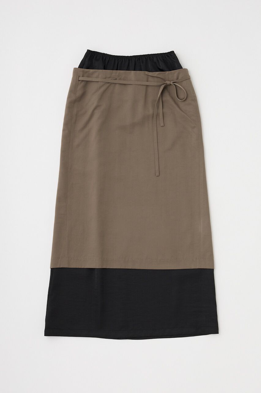 MOUSSY「原料の一部にﾘｻｲｸﾙﾎﾟﾘｴｽﾃﾙを使用した程よい光沢感と落ち感 」|スカート|L/BRN1