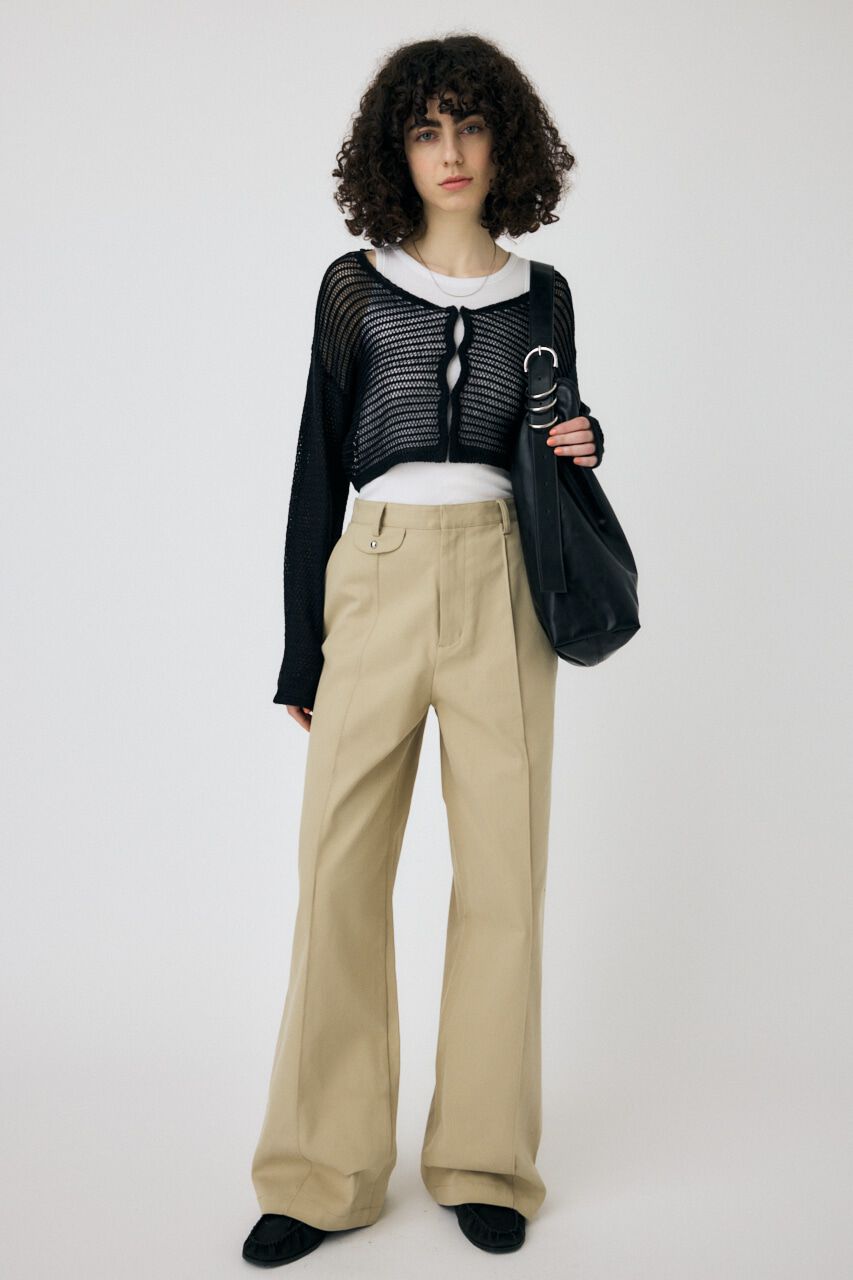 MOUSSY「OPEN WORK KNIT カーディガン」|カーディガン|
