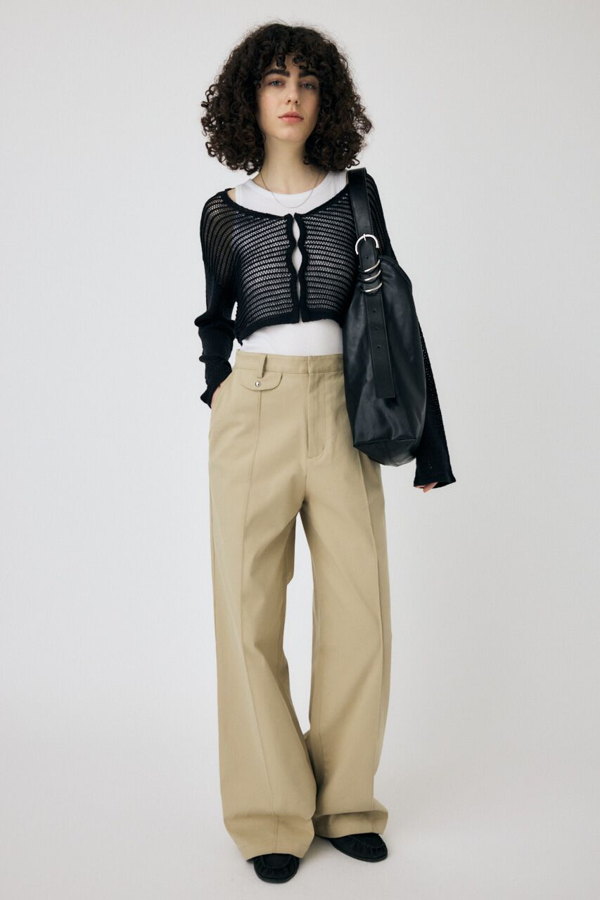 MOUSSY「OPEN WORK KNIT カーディガン」|カーディガン|