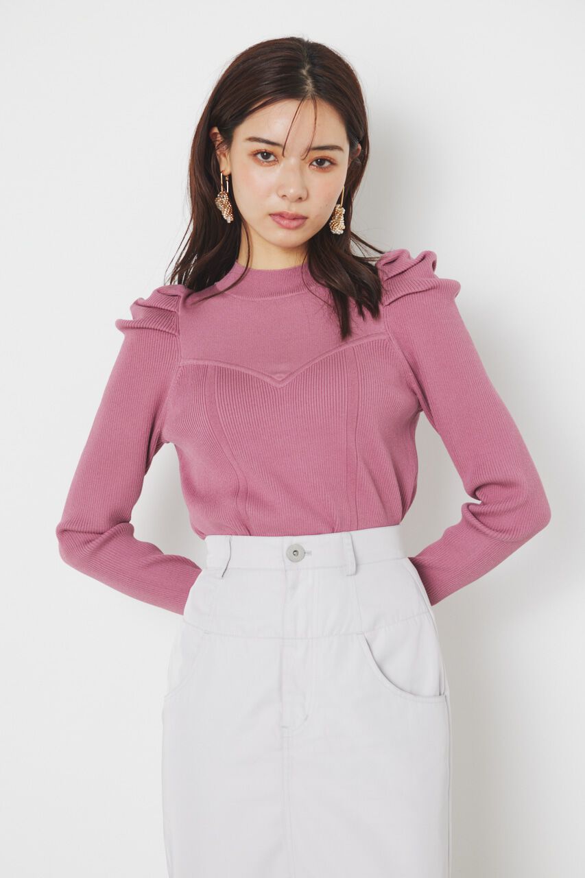 rienda「ビスチェパターンKnit TOP」|ニット・セーター|