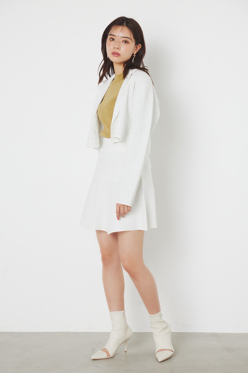 rienda「クロップドWテーラードツイードKnit JK」|その他|