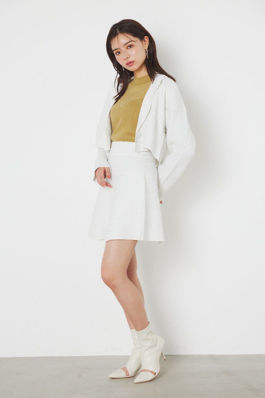 rienda「クロップドWテーラードツイードKnit JK」|その他|