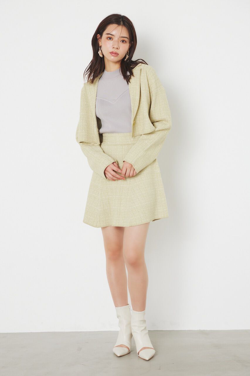 rienda「クロップドWテーラードツイードKnit JK」|その他|
