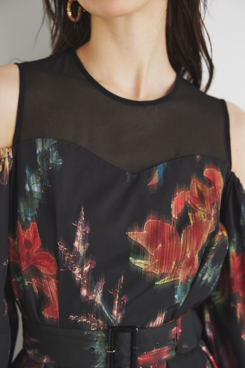 rienda「レイヤードオフショルフレアOP」|ワンピース|