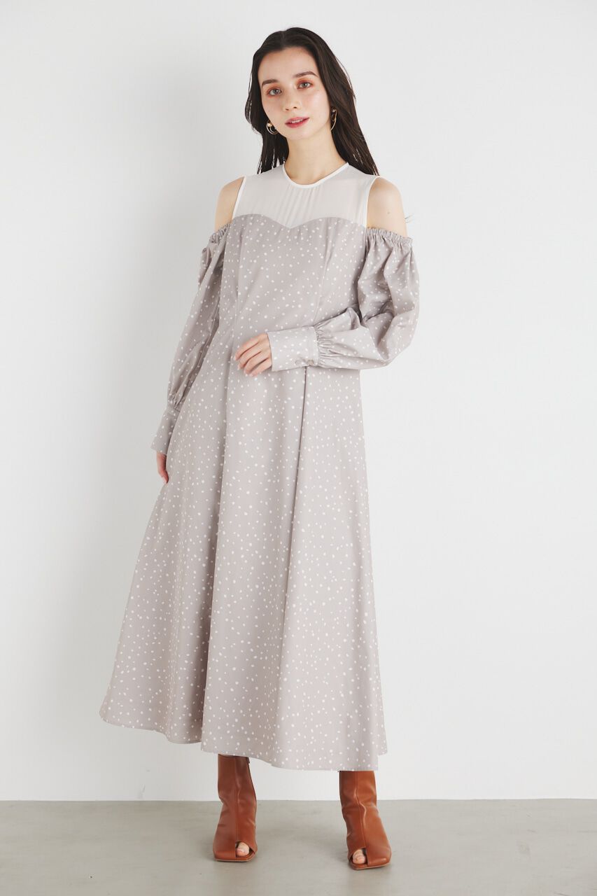 rienda「レイヤードオフショルフレアOP」|ワンピース|