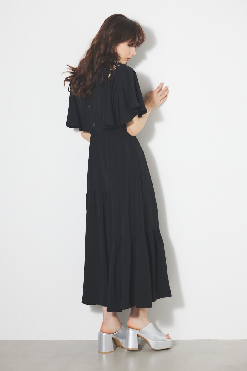 rienda「スリットショルダーフレアSLV OP」|ワンピース|