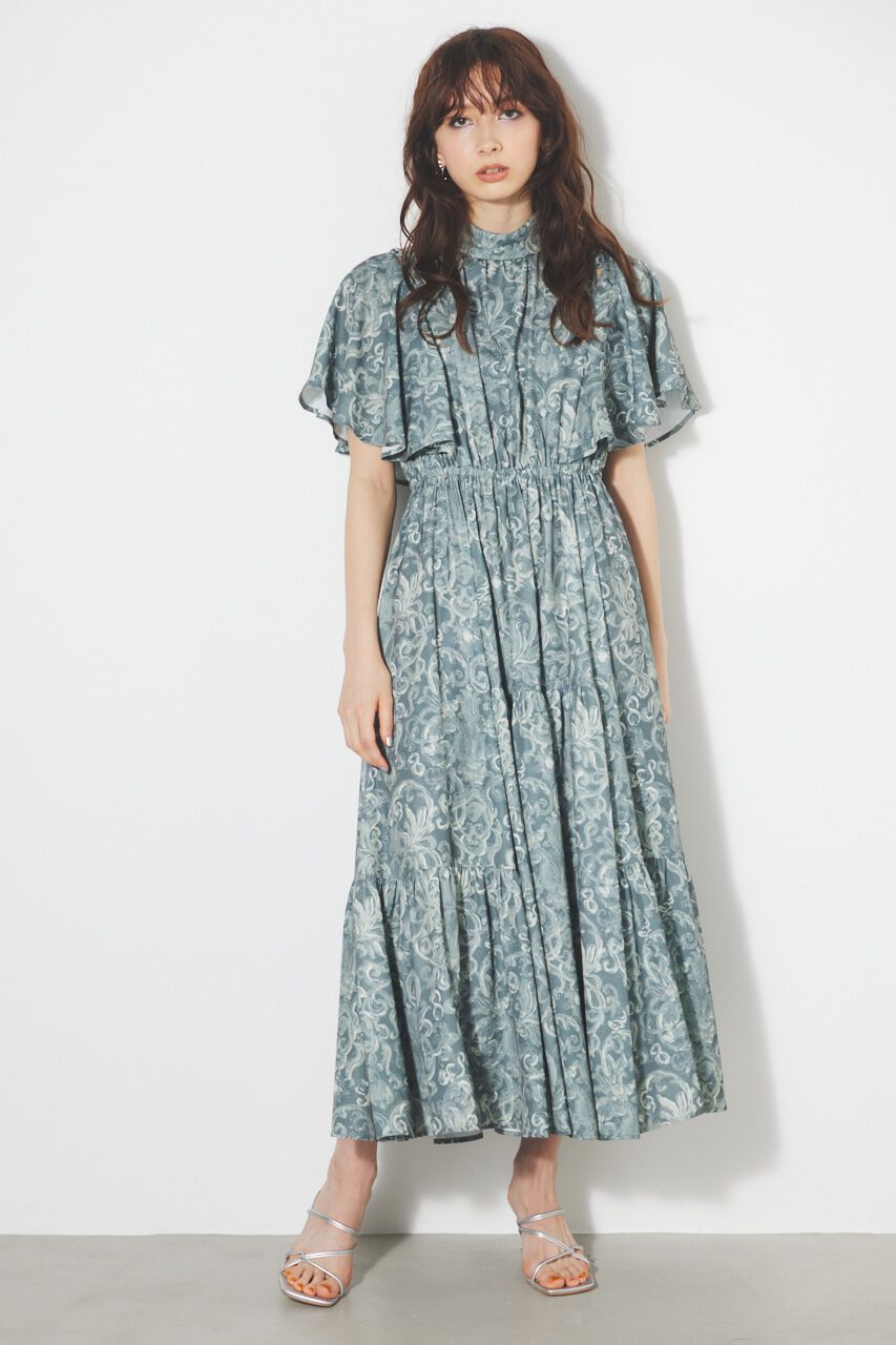 rienda「スリットショルダーフレアSLV OP」|ワンピース|