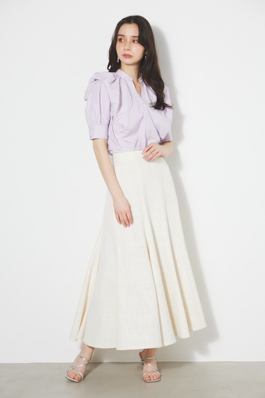 rienda「アシンメトリーパネルツイードJ/WフレアSK」|スカート|