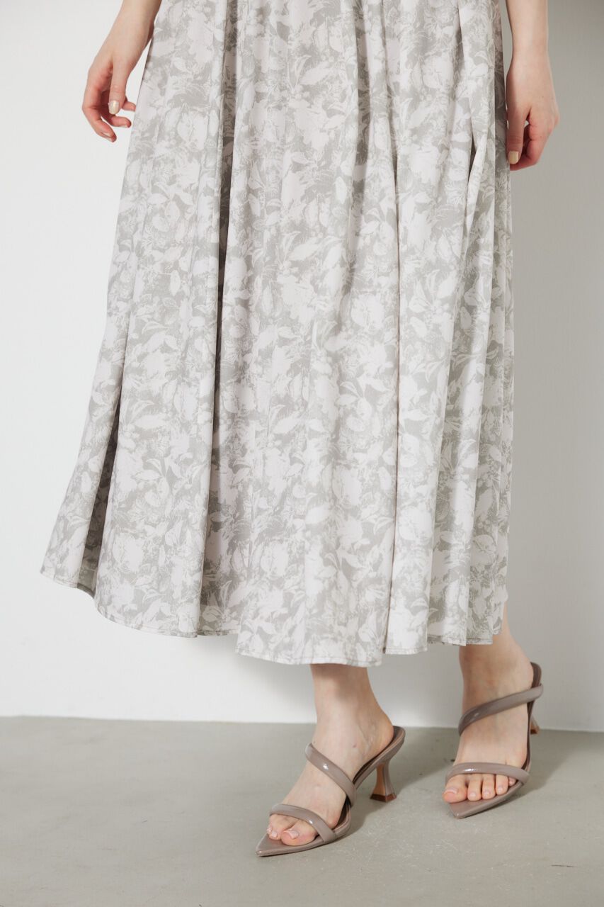 rienda「トリミングテープギャザーフレアOP」|ワンピース|