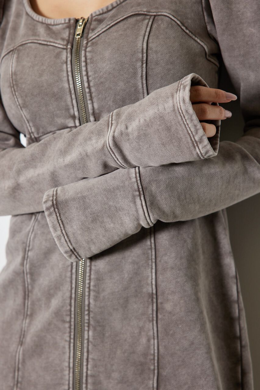 rienda「デニム風CUTタイトミニワンピース」|ワンピース|