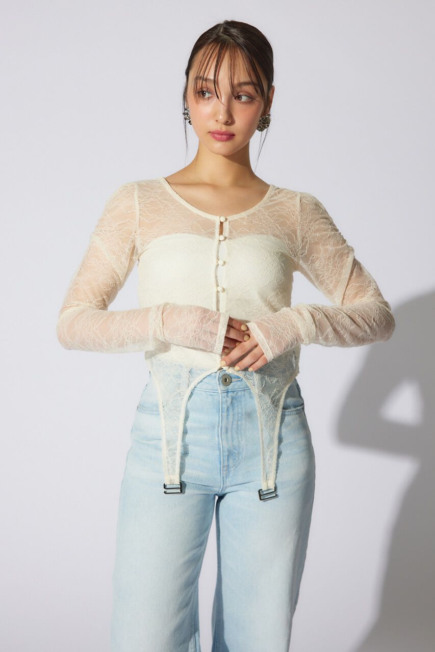 rienda「シアーレーストップス」|Tシャツ・カットソー|