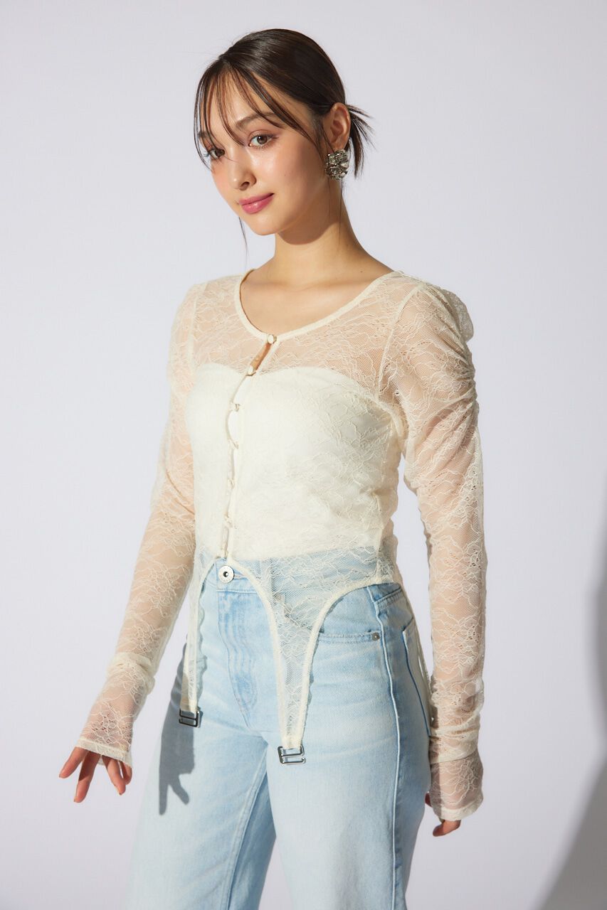 rienda「シアーレーストップス」|Tシャツ・カットソー|