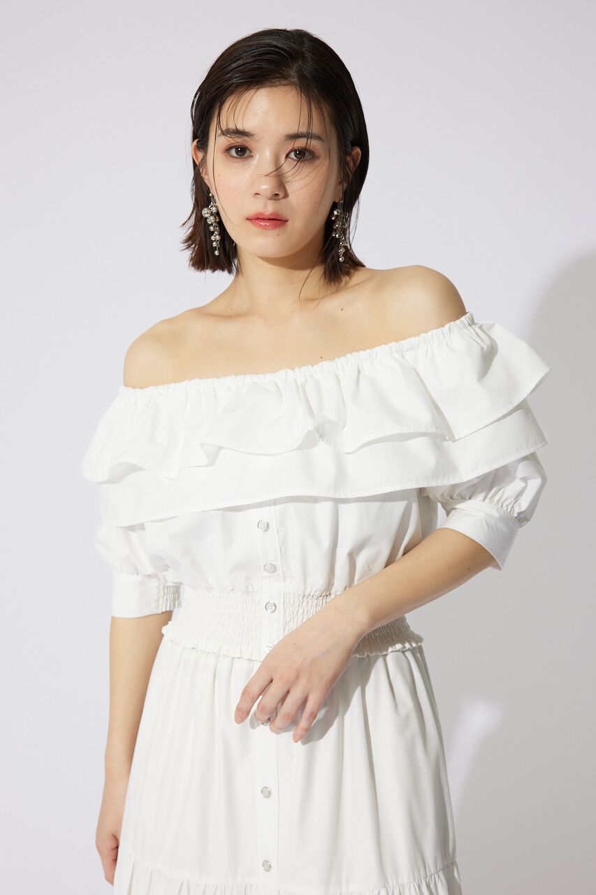 rienda「2WAYオフショルダーショートトップス」|シャツ・ブラウス|WHT