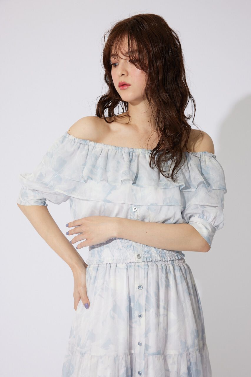 rienda「2WAYオフショルダーショートトップス」|シャツ・ブラウス|