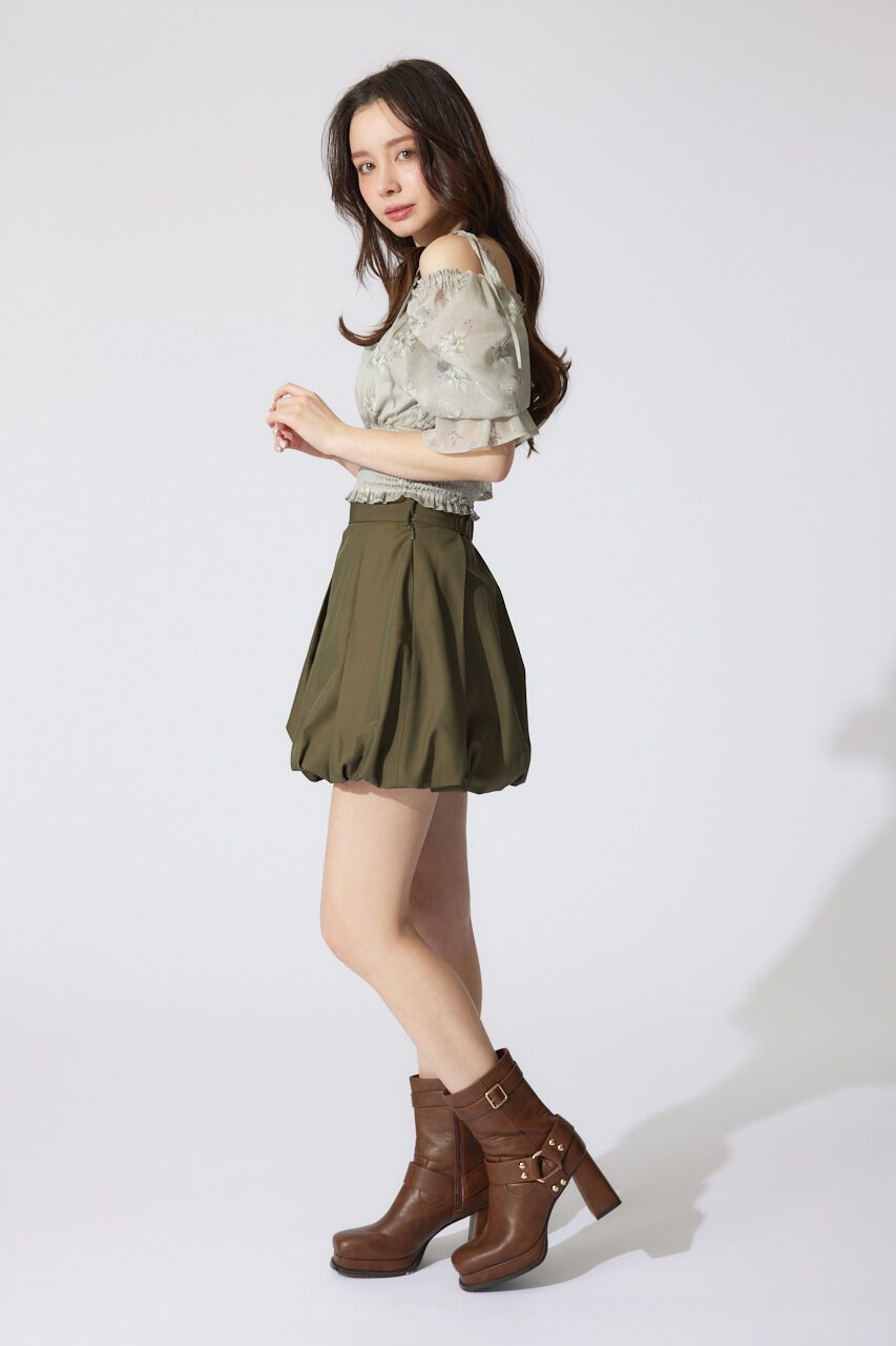 rienda「バルーンミニジャストウエストスコートショートパンツ」|その他|