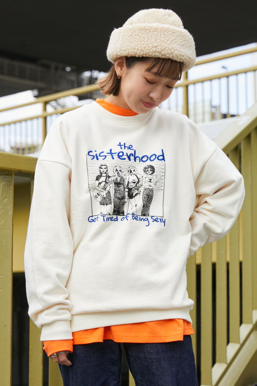 RODEO CROWNS「（WEB限定）sisterhoodクルースウェット」|パーカー|O/WHT1
