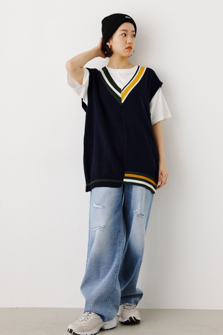 RODEO CROWNS「ニットカスタムベスト」|ダウンベスト・ベスト|NVY