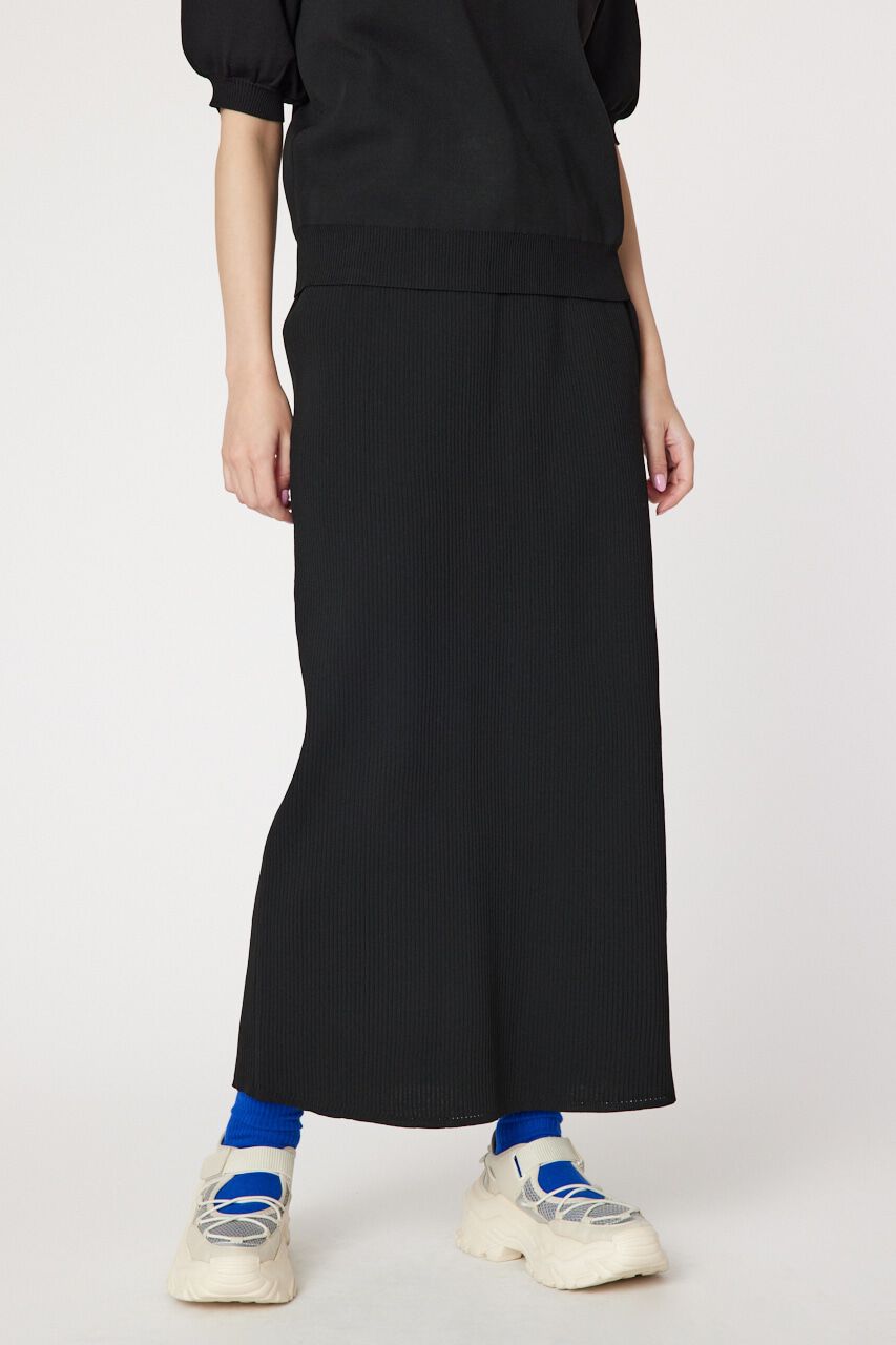 RODEO CROWNS「リブニットスカート」|スカート|BLK