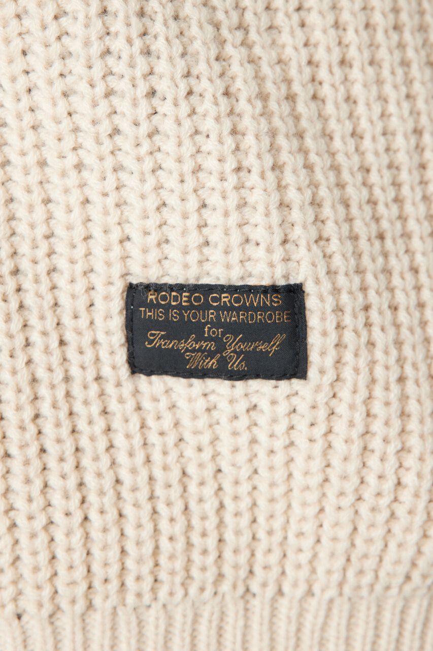 RODEO CROWNS「LOGO畦ニットジップフーディー」|パーカー|