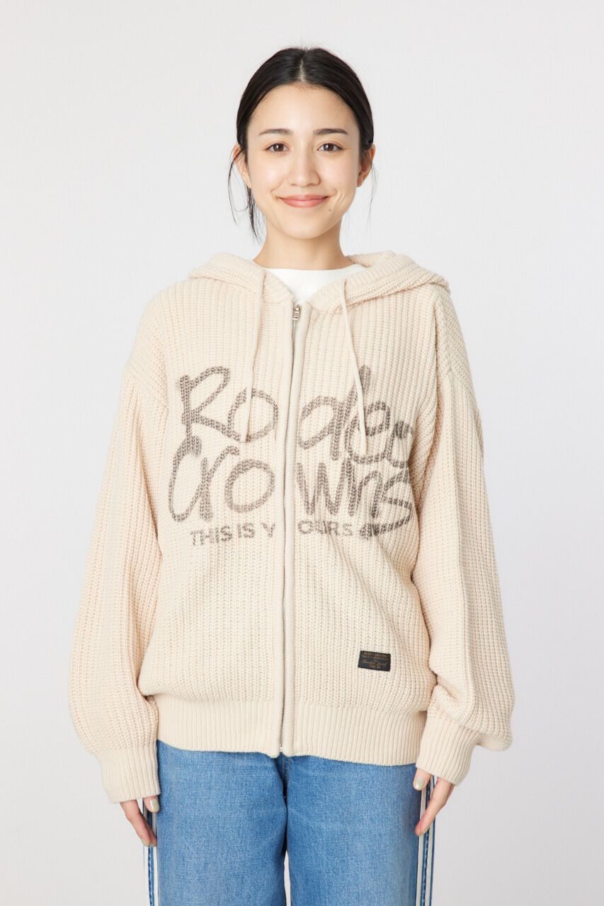 RODEO CROWNS「LOGO畦ニットジップフーディー」|パーカー|
