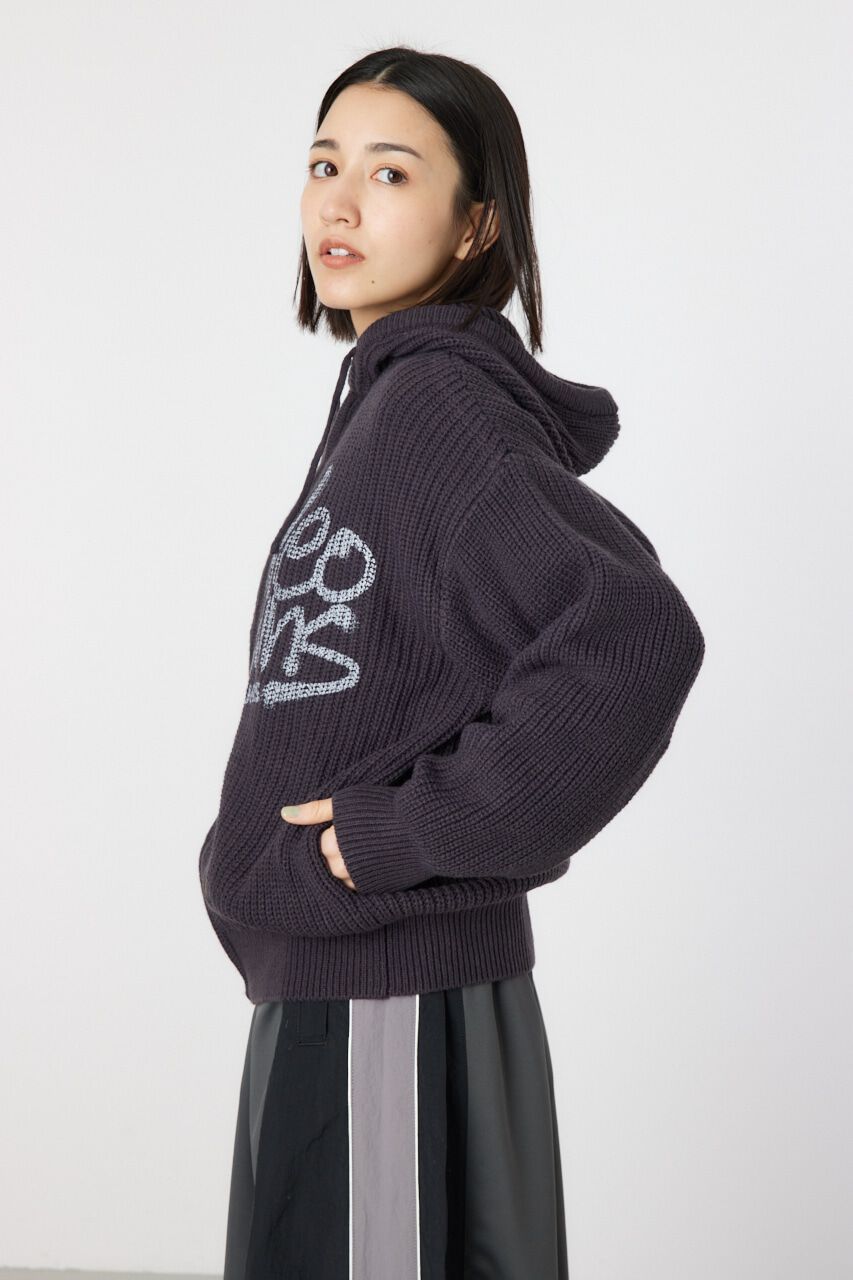 RODEO CROWNS「LOGO畦ニットジップフーディー」|パーカー|