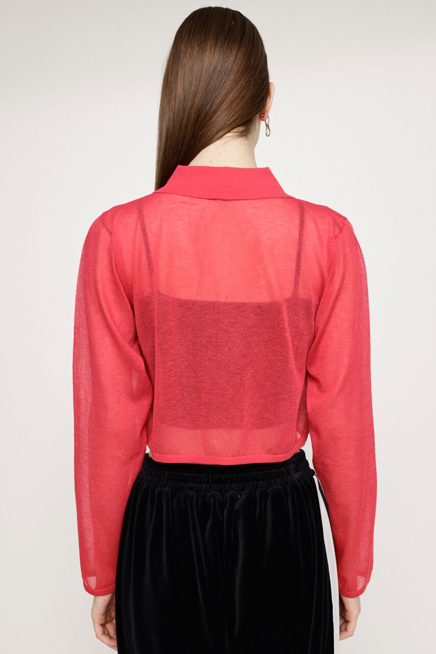 SLY「SHEER COLLAR カーディガン」|カーディガン|