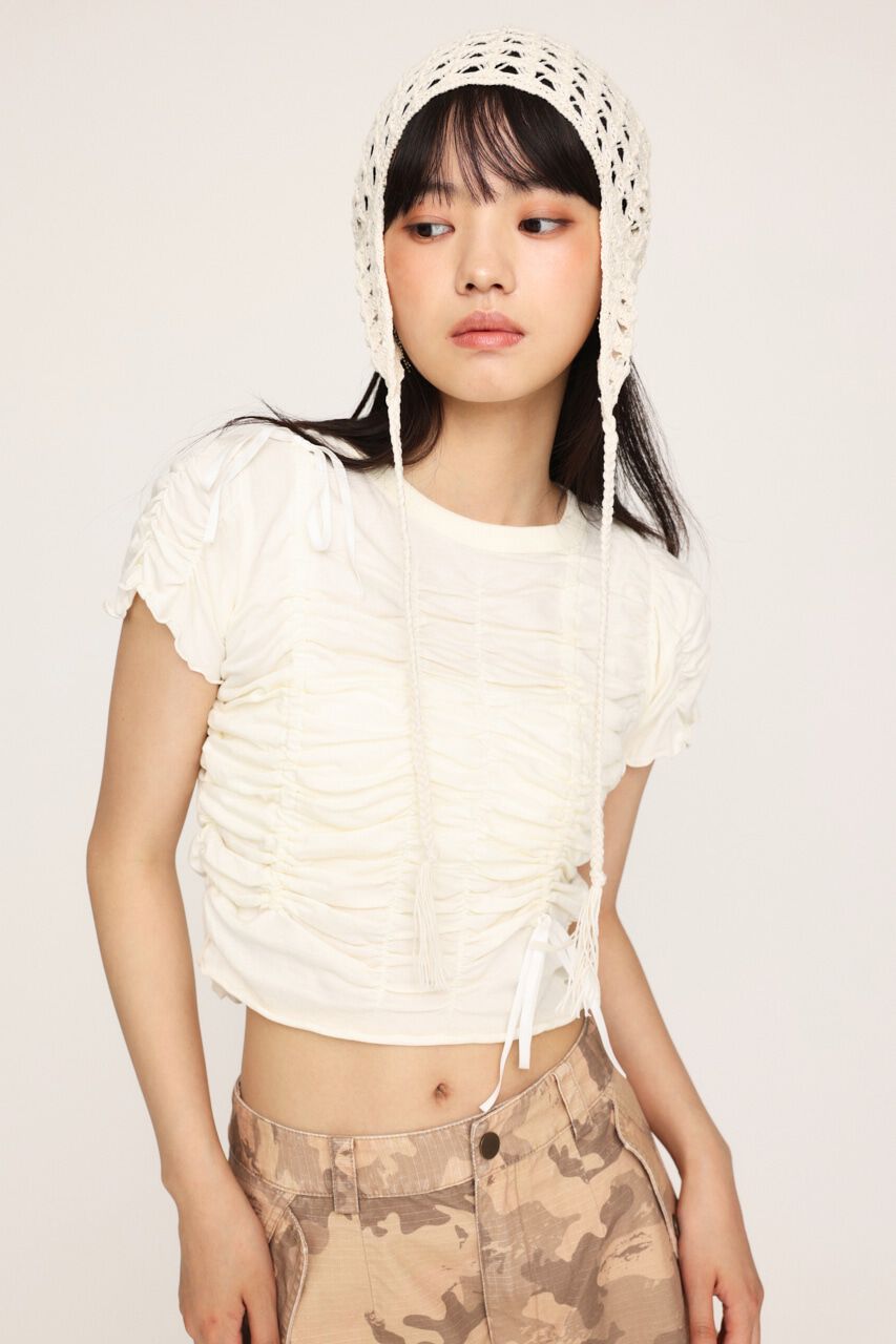 SLY「DRAWSTRING GATHER トップス」|Tシャツ・カットソー|IVOY3