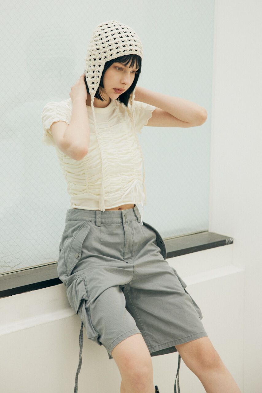 SLY「DRAWSTRING GATHER トップス」|Tシャツ・カットソー|