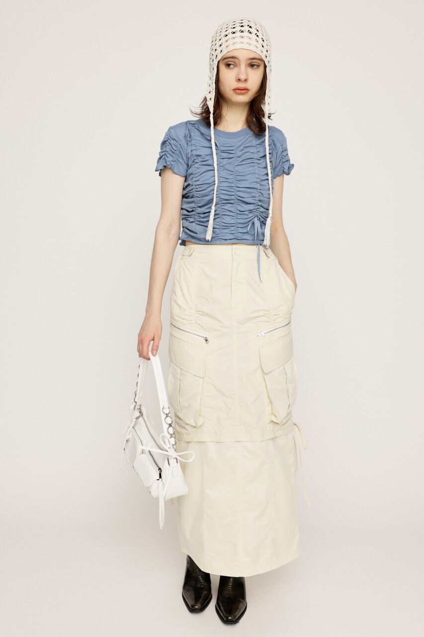 SLY「DRAWSTRING GATHER トップス」|Tシャツ・カットソー|