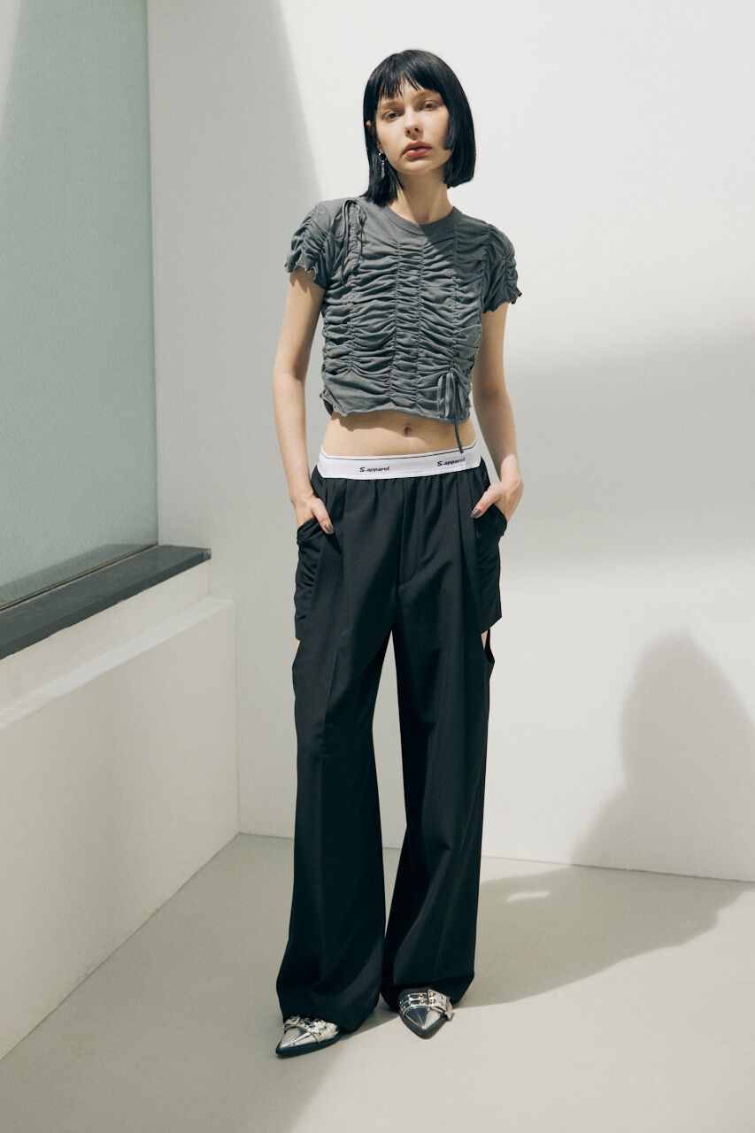 SLY「DRAWSTRING GATHER トップス」|Tシャツ・カットソー|