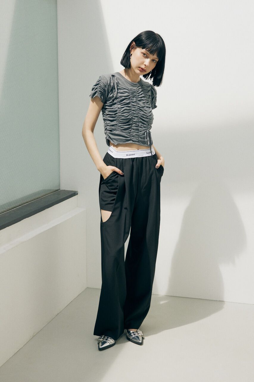 SLY「DRAWSTRING GATHER トップス」|Tシャツ・カットソー|