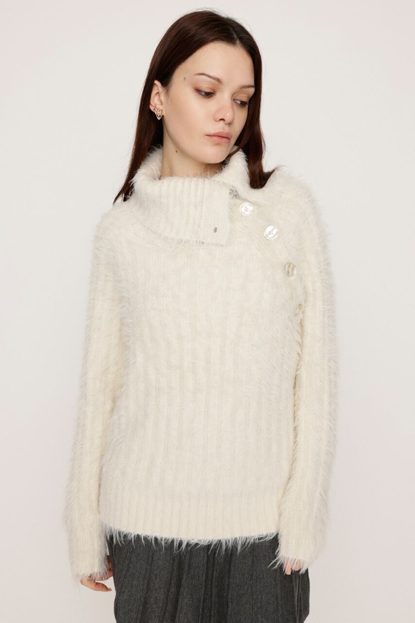 SLY「SIDE BUTTON SHAGGY チュニック」|ニット・セーター|