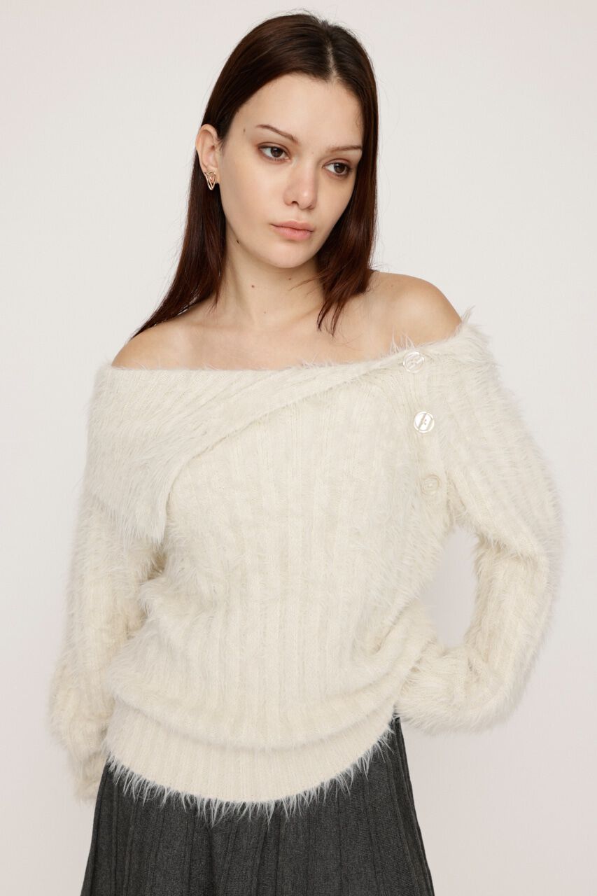 SLY「SIDE BUTTON SHAGGY チュニック」|ニット・セーター|