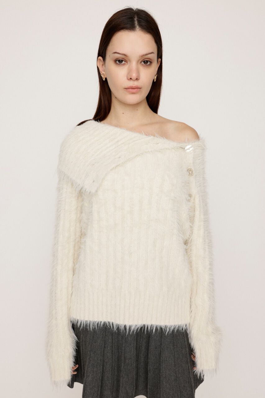 SLY「SIDE BUTTON SHAGGY チュニック」|ニット・セーター|