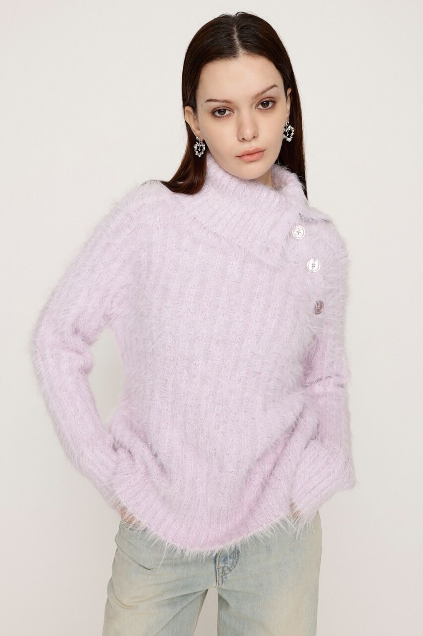 SLY「SIDE BUTTON SHAGGY チュニック」|ニット・セーター|