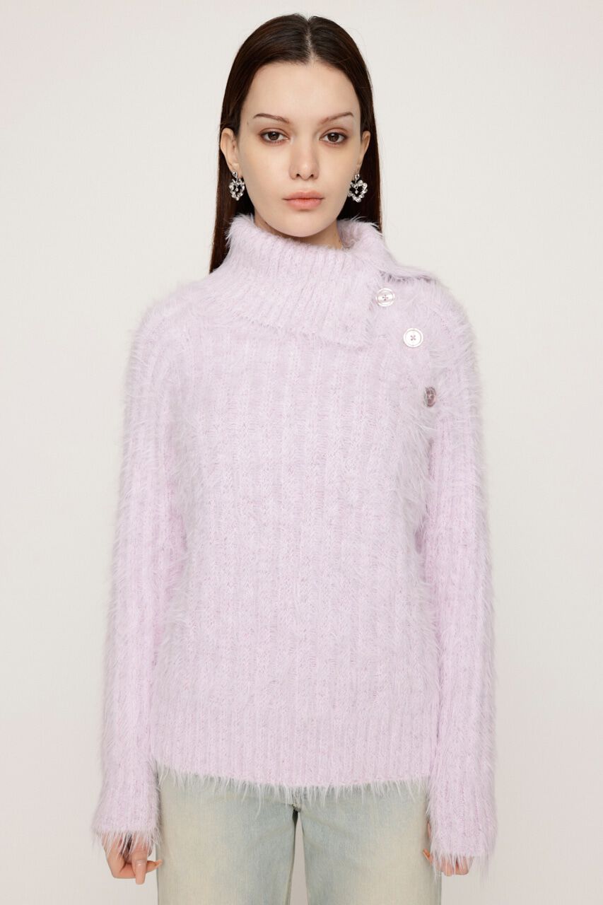 SLY「SIDE BUTTON SHAGGY チュニック」|ニット・セーター|