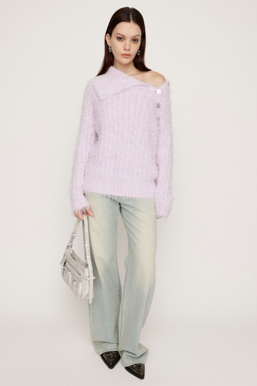 SLY「SIDE BUTTON SHAGGY チュニック」|ニット・セーター|